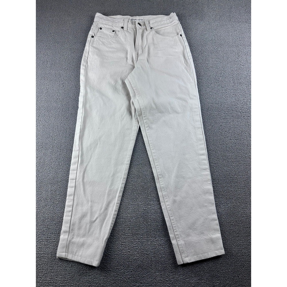 Vintage Canyon River Blues Jeans Women 28x32 White Mom Solid Cotton Normcore 90s